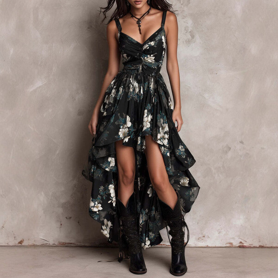 Midnight | Floral Hi-Low Dress