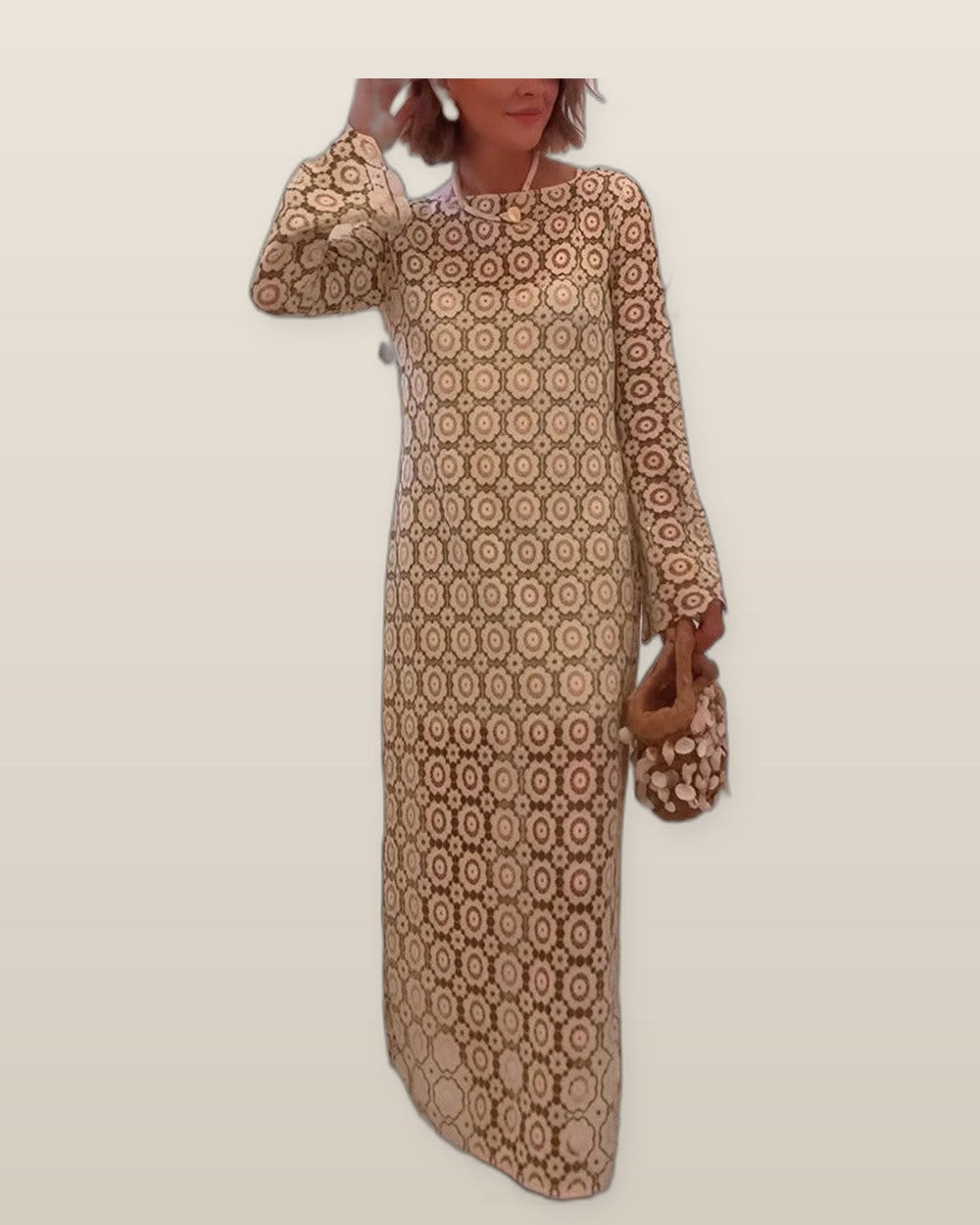 Judy  | Floral Long Sleeve Midi Dress