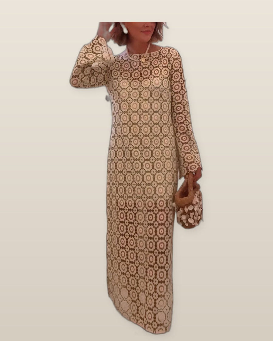 Judy  | Floral Long Sleeve Midi Dress