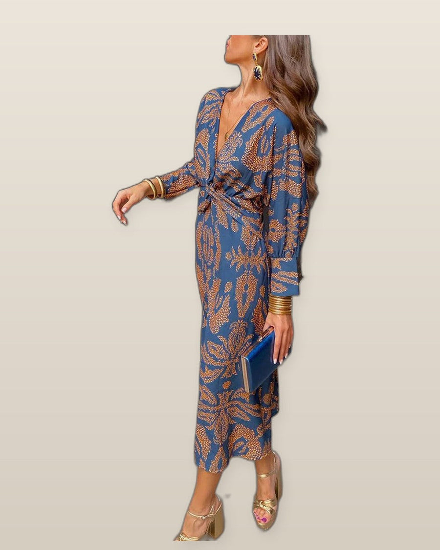 Dineke | Elegant dress with floral print