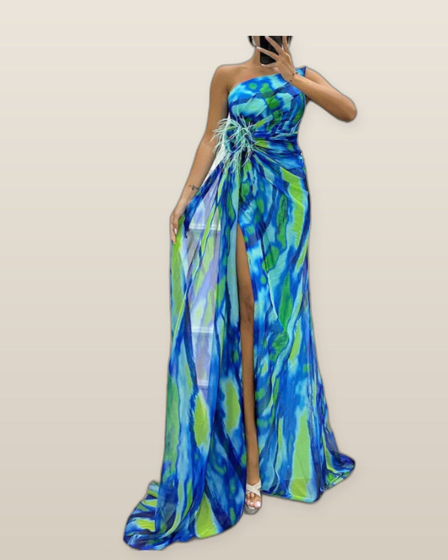 Sandra | Vibrant Draped Dress