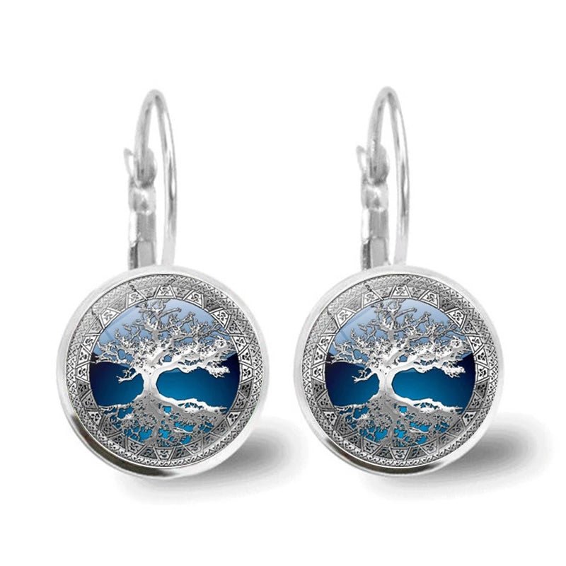 Sylvara | Silver Tree of Life Hoop Earrings